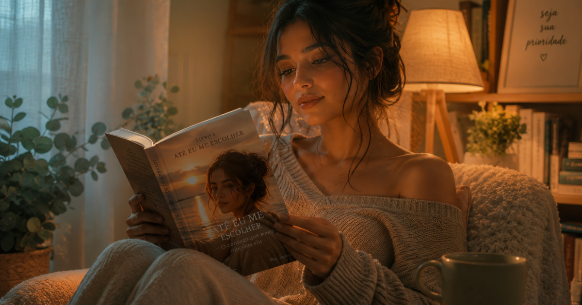 clara lendo o livro